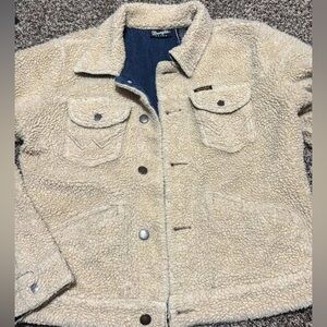 Retro Wrangler Cream Sherpa Jacket